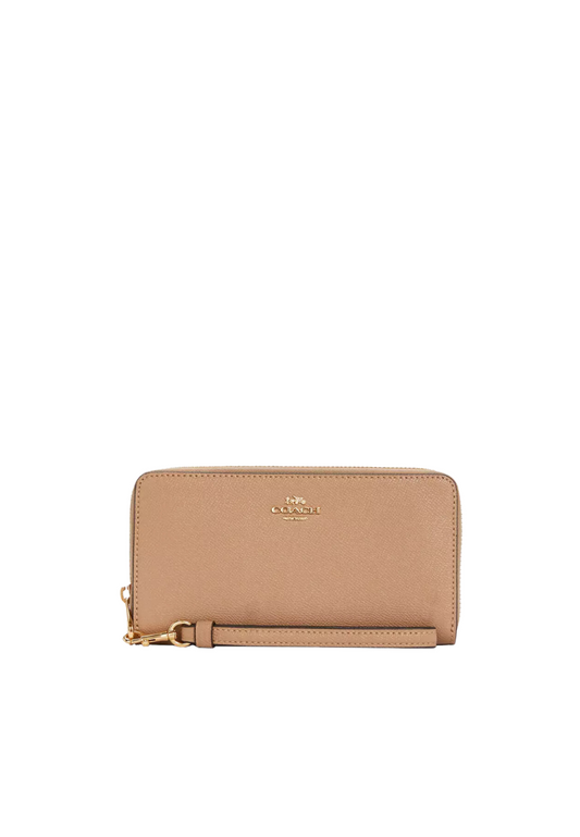 Coach Zip Around C3441 Long Wallet In Taupe