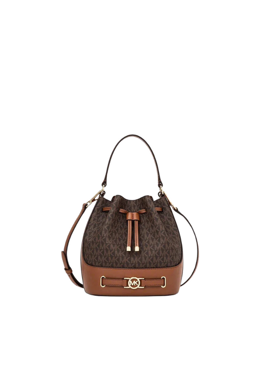 Michael Kors Reed Medium Belted Signature Bucket Bag In Brown 35F4G6RM2B