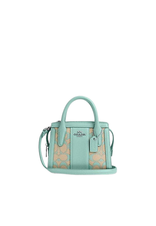 Coach Andrea Mini Carryall Crossbody bag In Signature Jacquard In Faded Blue CT756