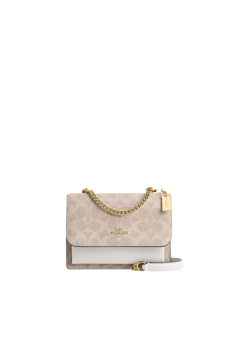 Coach Mini Klare Crossbody Bag Signature Canvas In Sand Chalk CW206