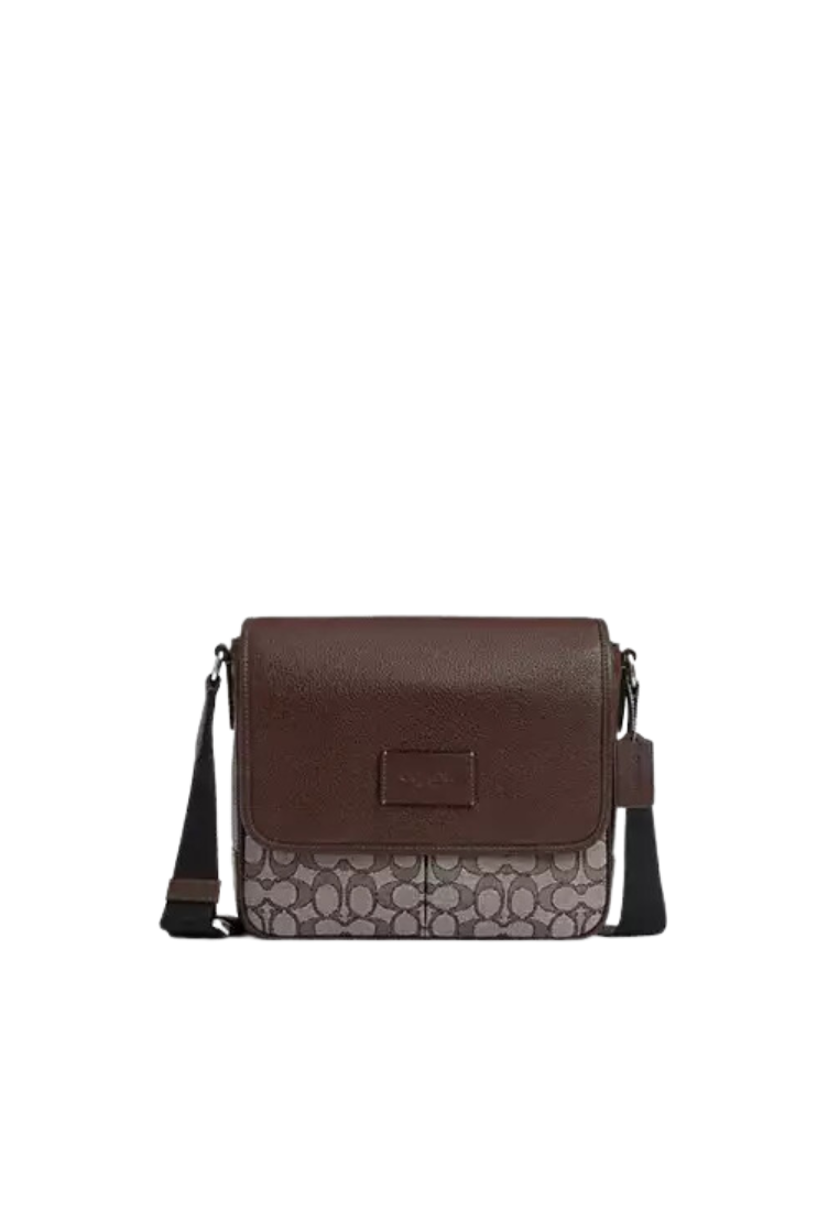 Coach Sprint Map Crossbody Bag Signature Jacquard In Oak Maple CE534