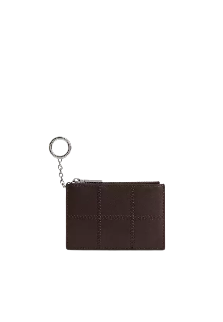 ( PREORDER ) Coach Alter Ego Zip With Key Ring Card Case In Maple CDU08