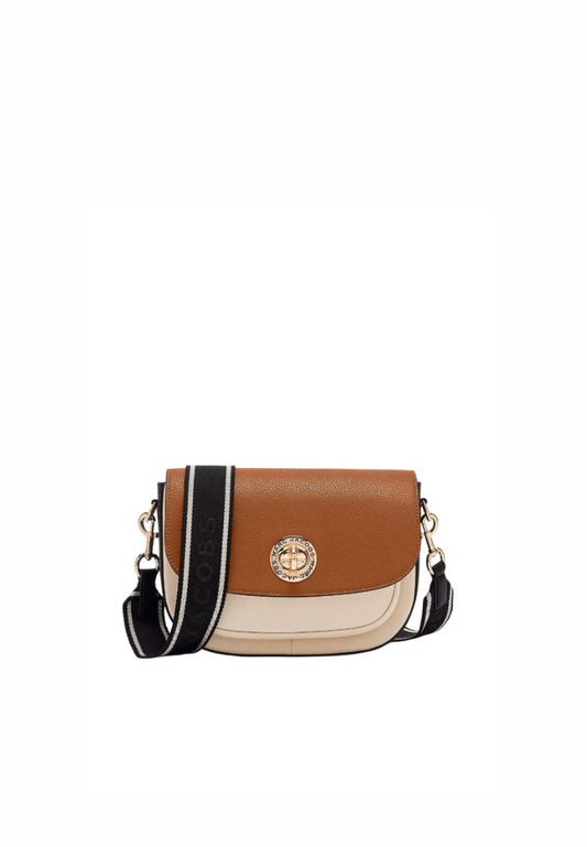 Marc Jacobs CB Signet Turnlock Saddle Bag In Smoked Almond Multi 4F3HMS014H02