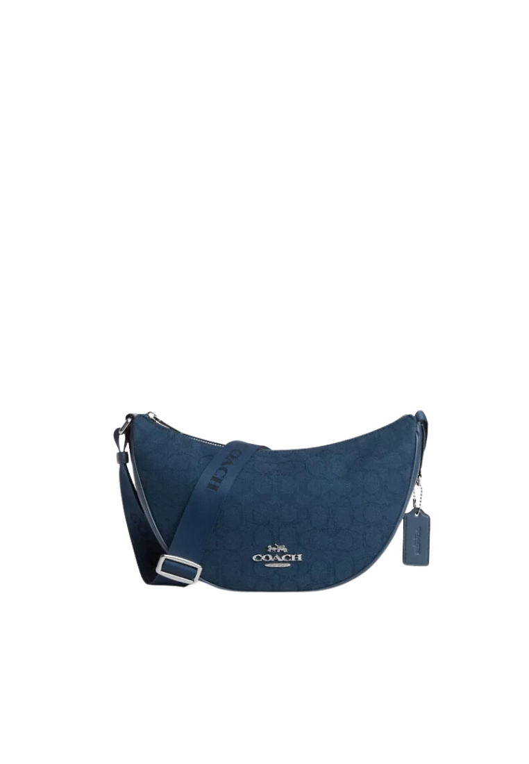 Coach Pace Shoulder Bag Signature Jacquard In Dark Denim CT822