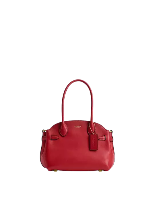 ( PREORDER ) Coach Soft Empire 21 Carryall Bag In Brass Scarlet CDT65