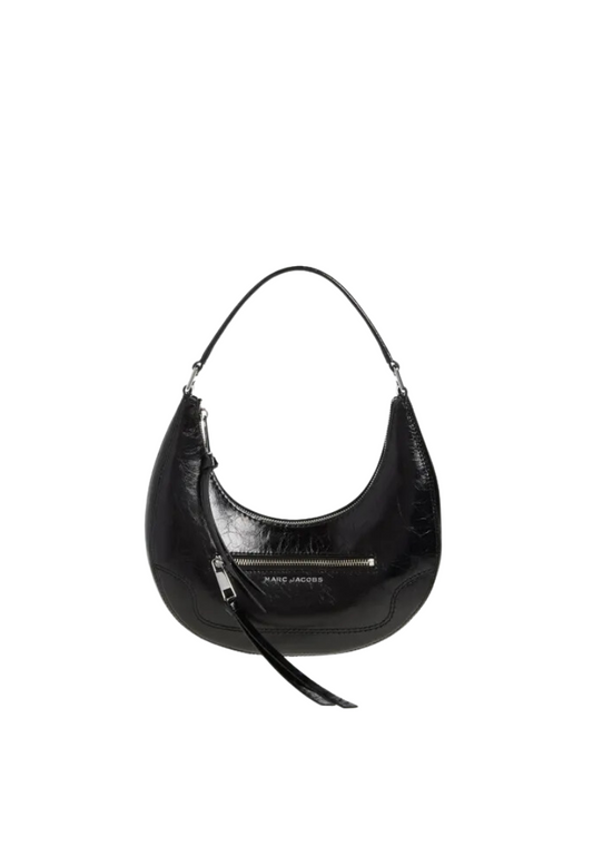 Marc Jacobs Glossy Crescent Small Shoulder Bag In Black 4P4HSH001H01