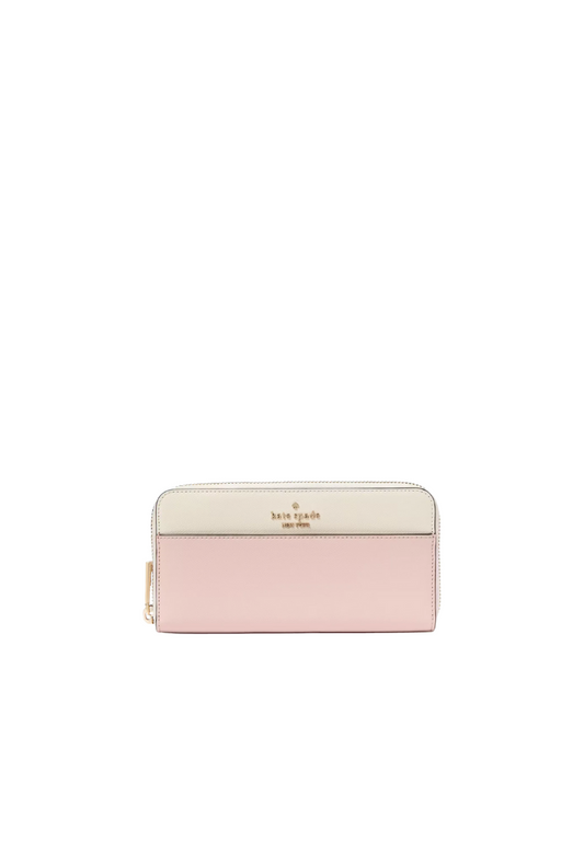 Kate Spade Madison Colorblock Long Wallet In Rose Smoke KI365