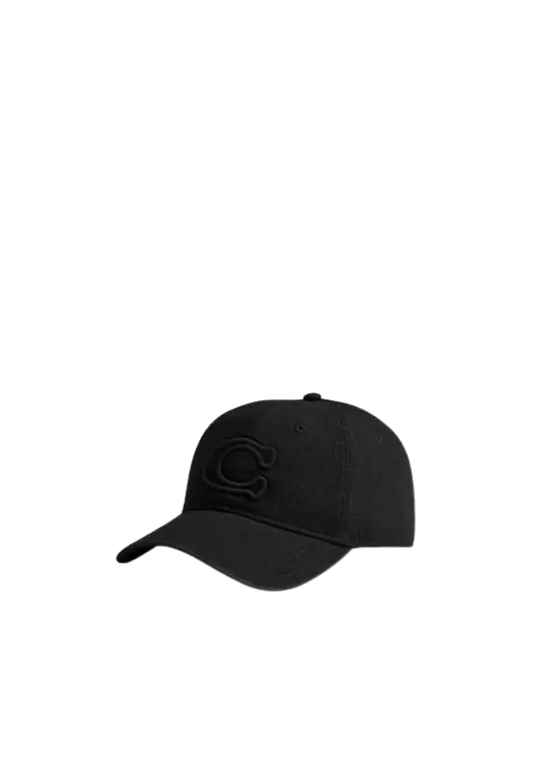 ( PREORDER ) Coach Signature Patch Baseball Hats In Black CCN89