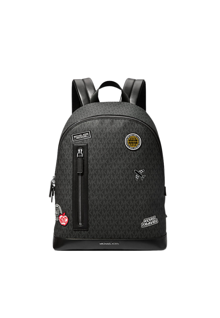 Michael Kors Cooper Slim Embellished Signature Logo Commuter Backpack In Black 37R5LCOB2U