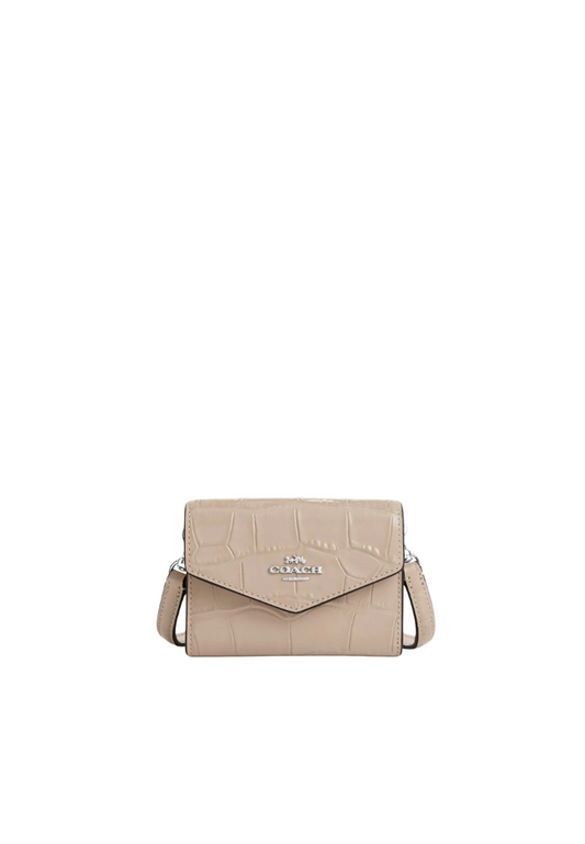 Coach Mini Envelope Wallet With Strap In Stone CU175