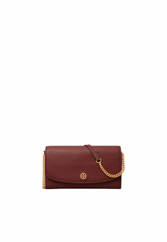 Tory Burch Robinson Chain Convertible Crossbody Bag In Claret 146367