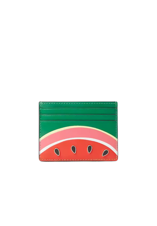 Kate Spade Watermelon Card Holder Small Slim In Multi KB565