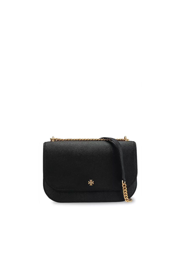 Tory Burch Emerson Flap Shoulder Bag In Black 147214