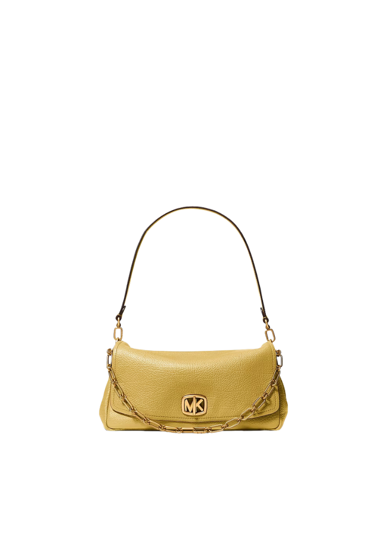 ( PREORDER ) Michael Kors Bryant Large Textured Leather Convertible Shoulder Bag In Chartreuse 30F6AYTL7E