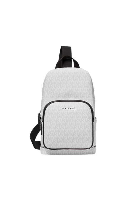 Michael Kors Cooper Logo Sling Bag In Bright White 37S1LCOY1B