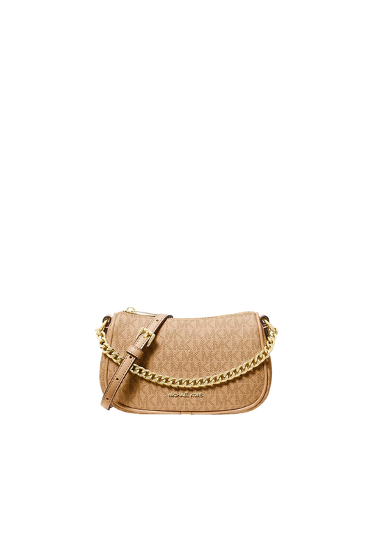 Michael Kors Carmela Small Signature Logo Convertible Crossbody Bag In Camel 35F4G1QC5V