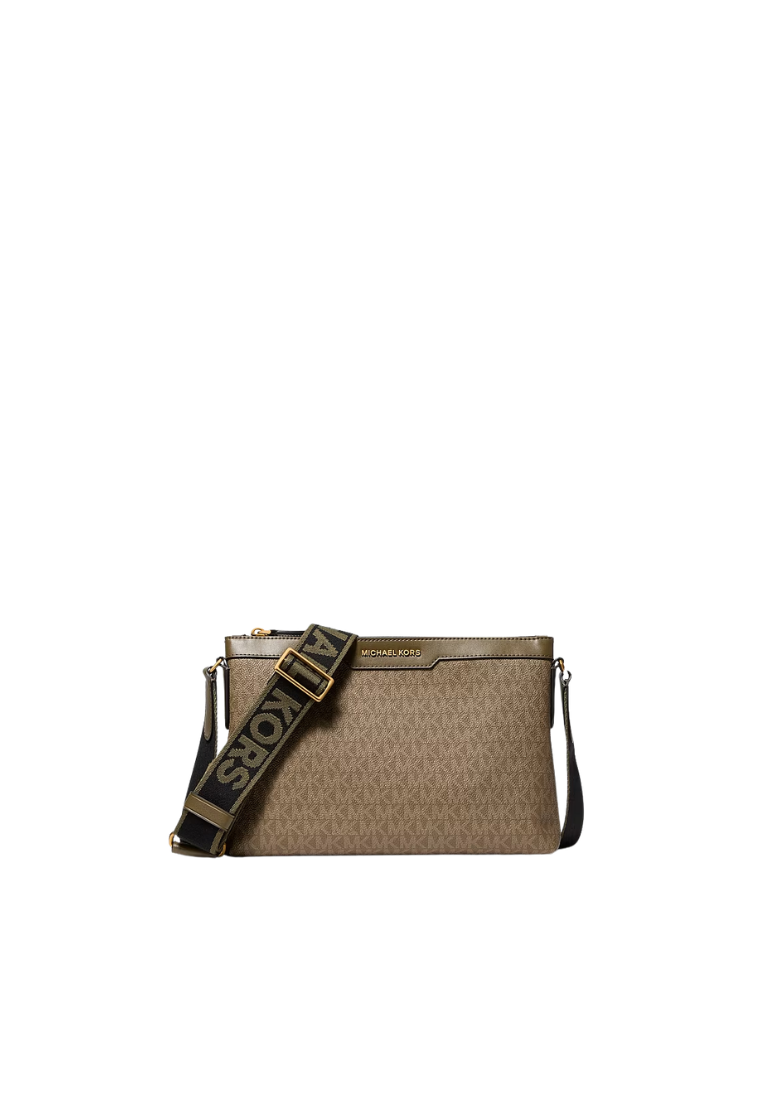 ( PREORDER ) Michael Kors Hudson Signature Logo Camera Messenger Bag In Loden 33F6GHDM1B