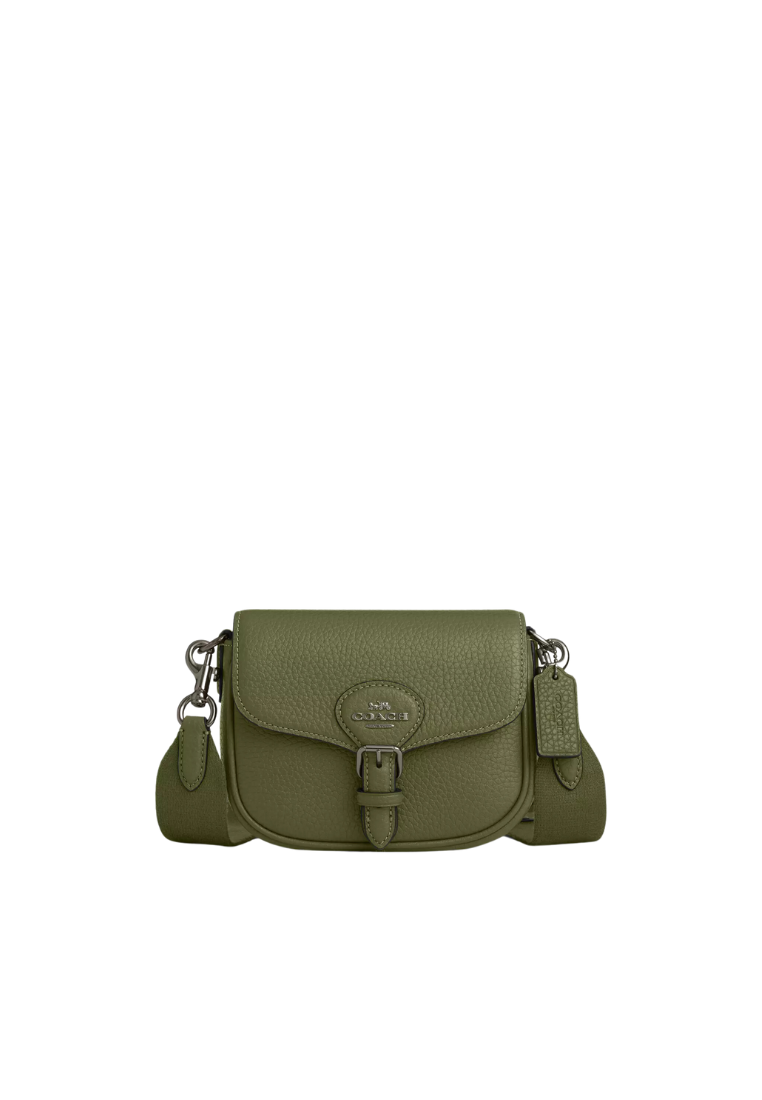 ( AS IS ) Coach Amelia Crossbody Bag Small In Military Green CP001