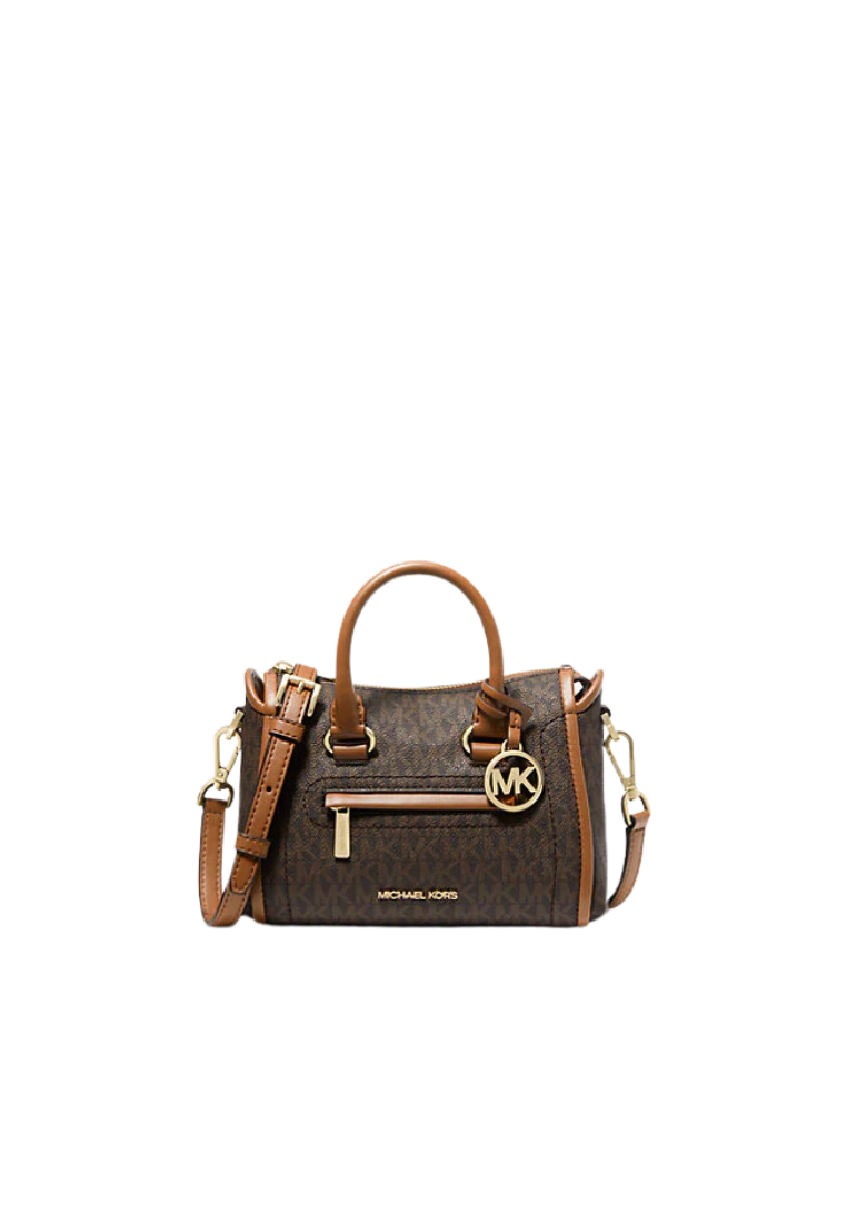 Michael Kors Carine 35F2GCCC5B Extra-Small Logo Satchel In Brown