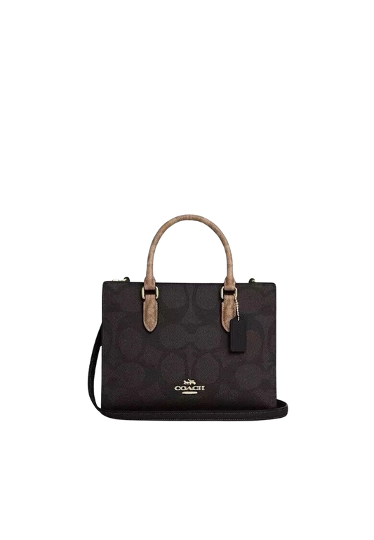 Coach Maggie Tote Bag Small In Walnut Tan CY676