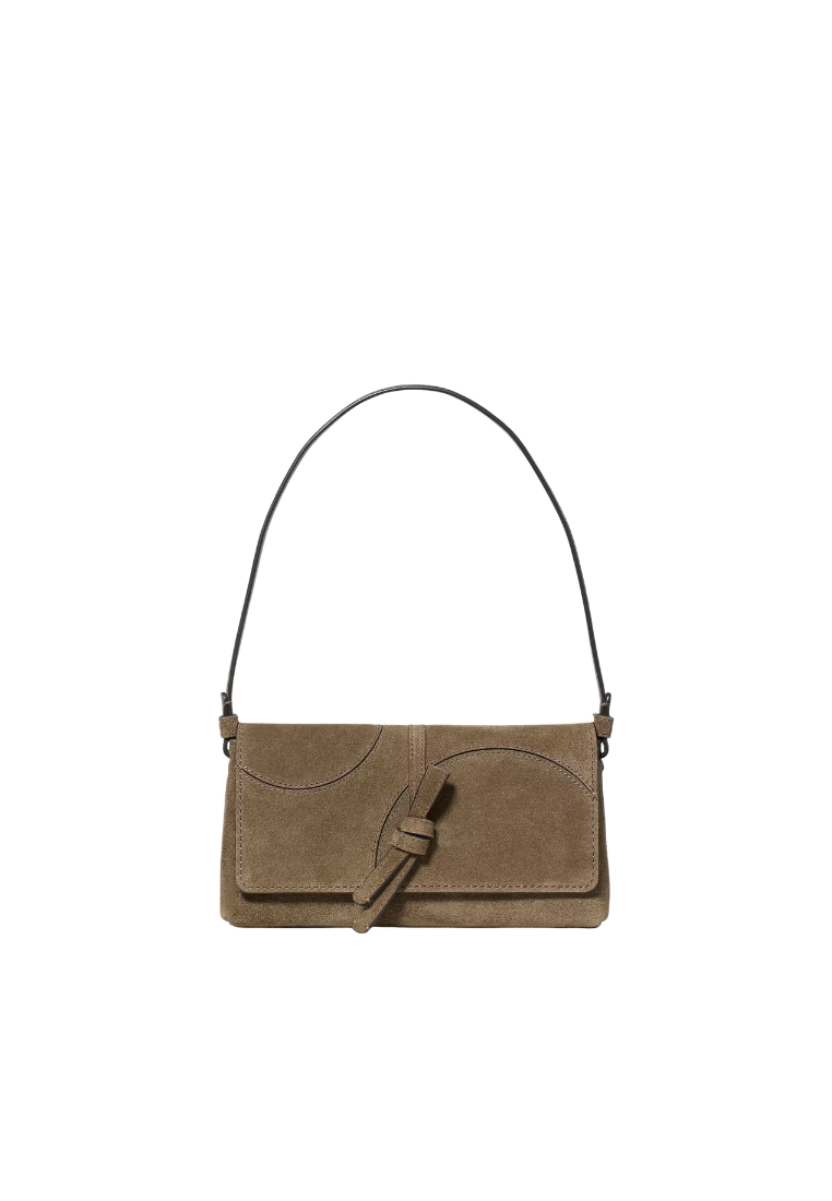 ( PREORDER ) Kate Spade Loop Dot Patchwork Small Flap Shoulder Bag In Driftwood KP402