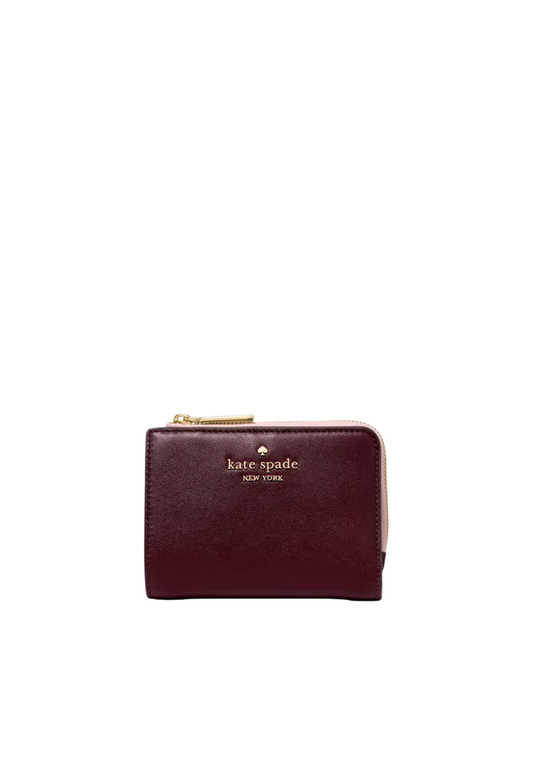 Kate Spade Floral Interior Small L-zip Wallet In Grenache KP325