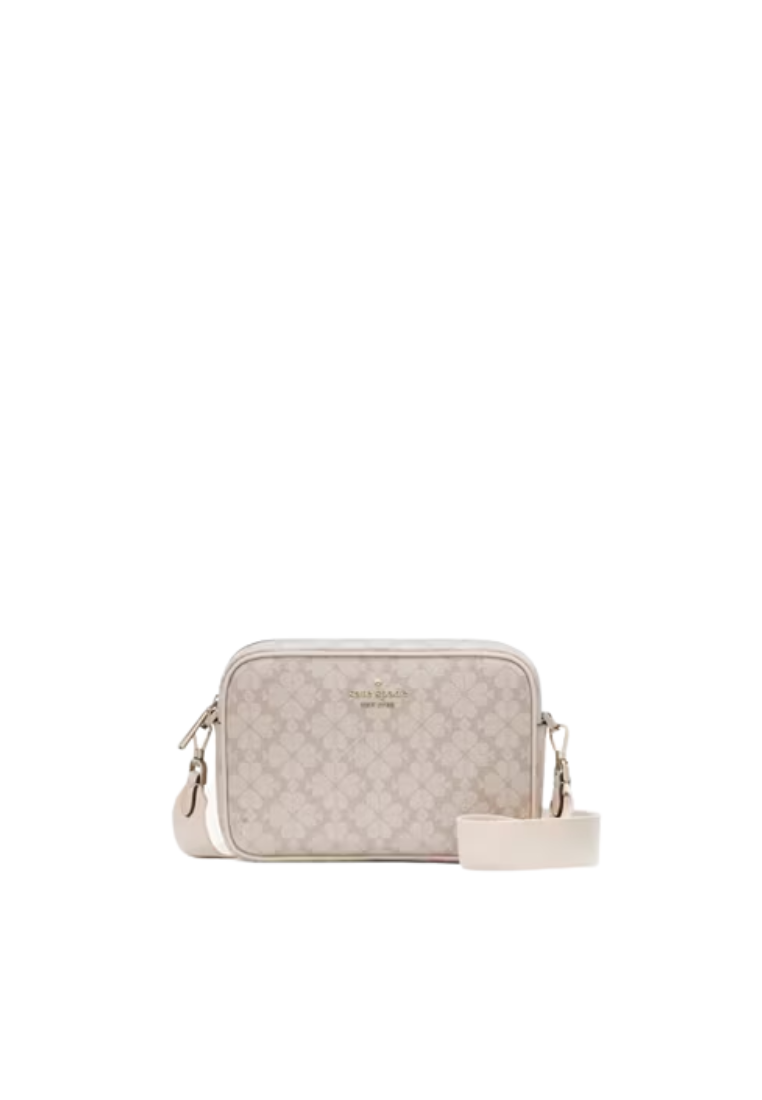 Kate Spade Signature Spade Flower Crossbody Bag Camera In Dark Beige KK063