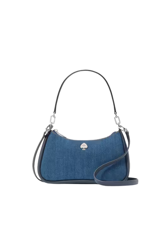 Kate Spade Kayla Denim Convertible Shoulder Bag In Blue Multi KK080