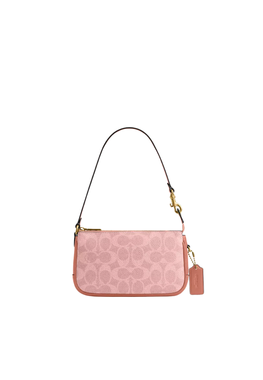 Coach Plaza Bag 18 Shoulder Bag In Signature Canvas In Melon Pink CCD38