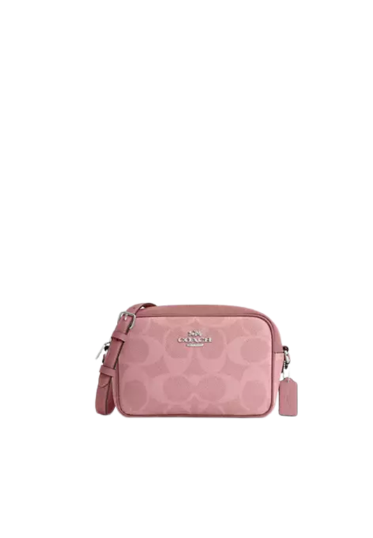 Coach Jamie Camera Bag in Maxi Signature Canvas In Dusty Pink CCK73