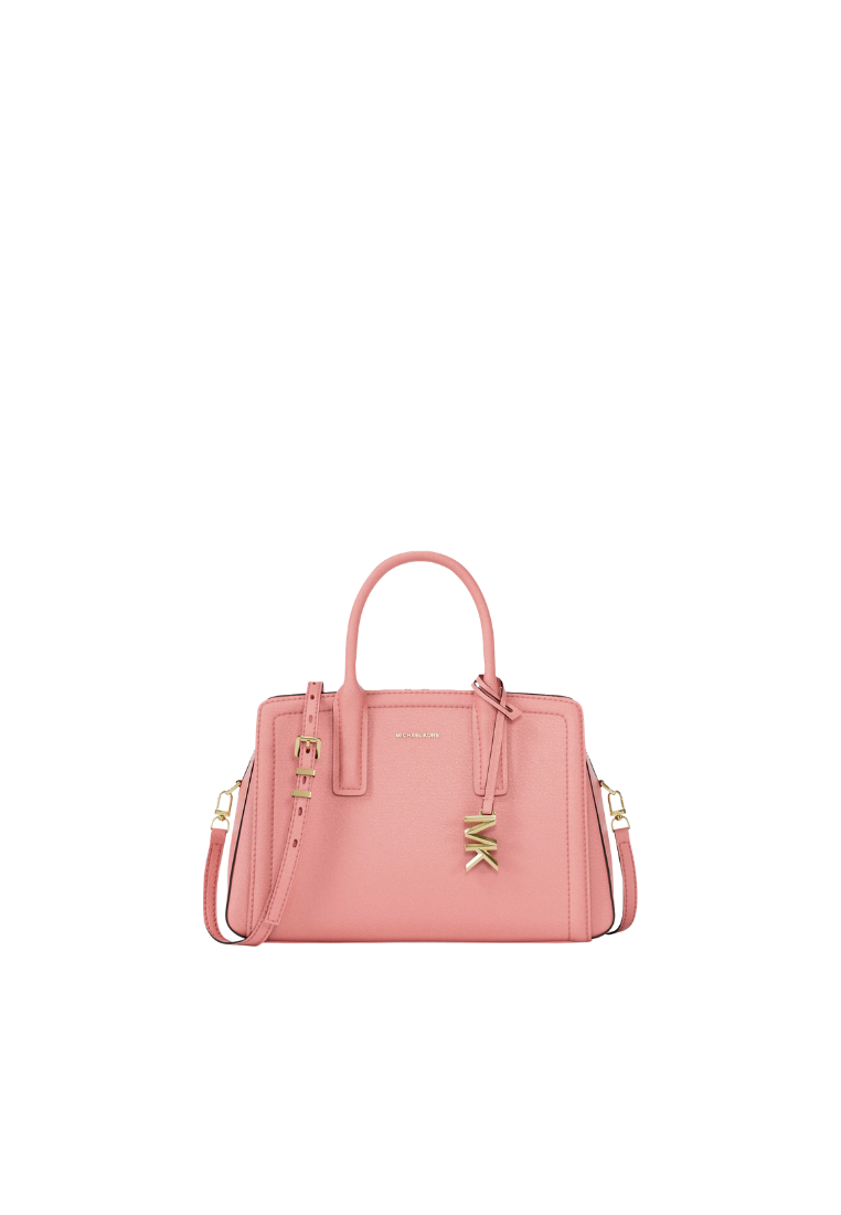 ( PREORDER ) Michael Kors Laila Small Pebbled Leather Satchel Bag In Primrose 30S5G9IS1L