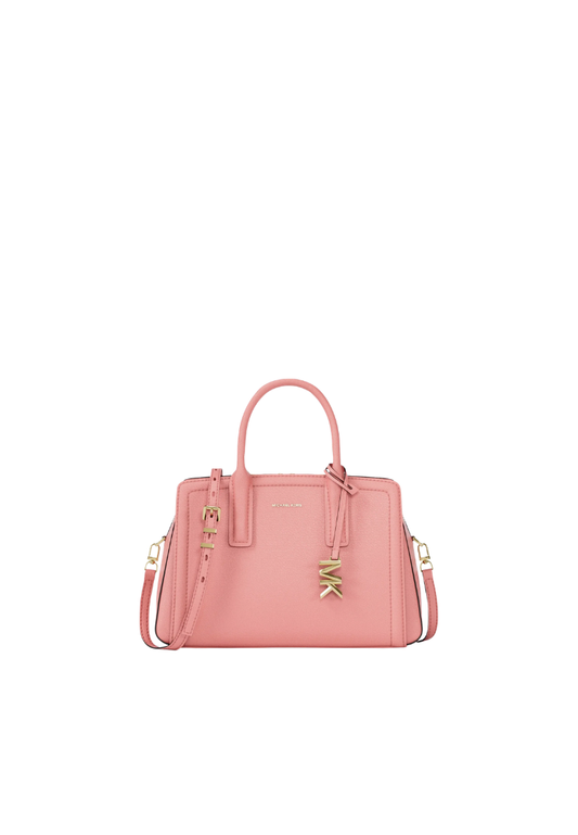 ( PREORDER ) Michael Kors Laila Small Pebbled Leather Satchel Bag In Primrose 30S5G9IS1L