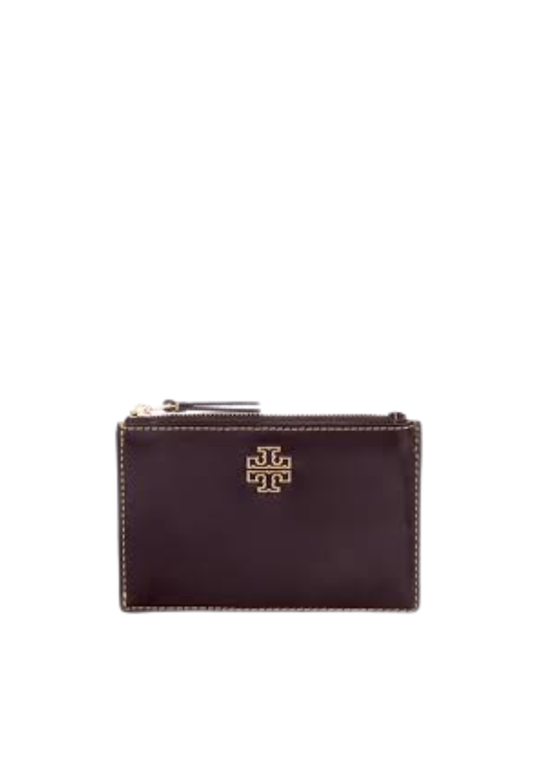Tory Burch Britten Zip Card Case In Tempranillo 141065