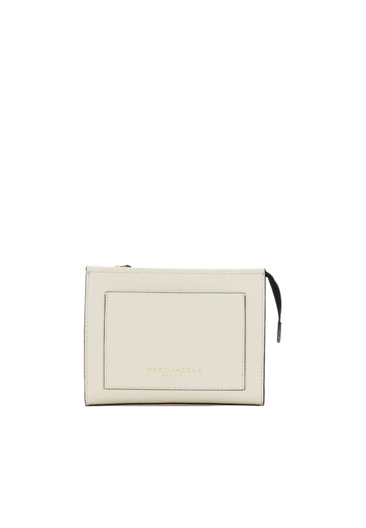 ( AS IS ) Marc Jacobs The Grind Cosmetic Bag Leather In Marshmallow S202L01PF22