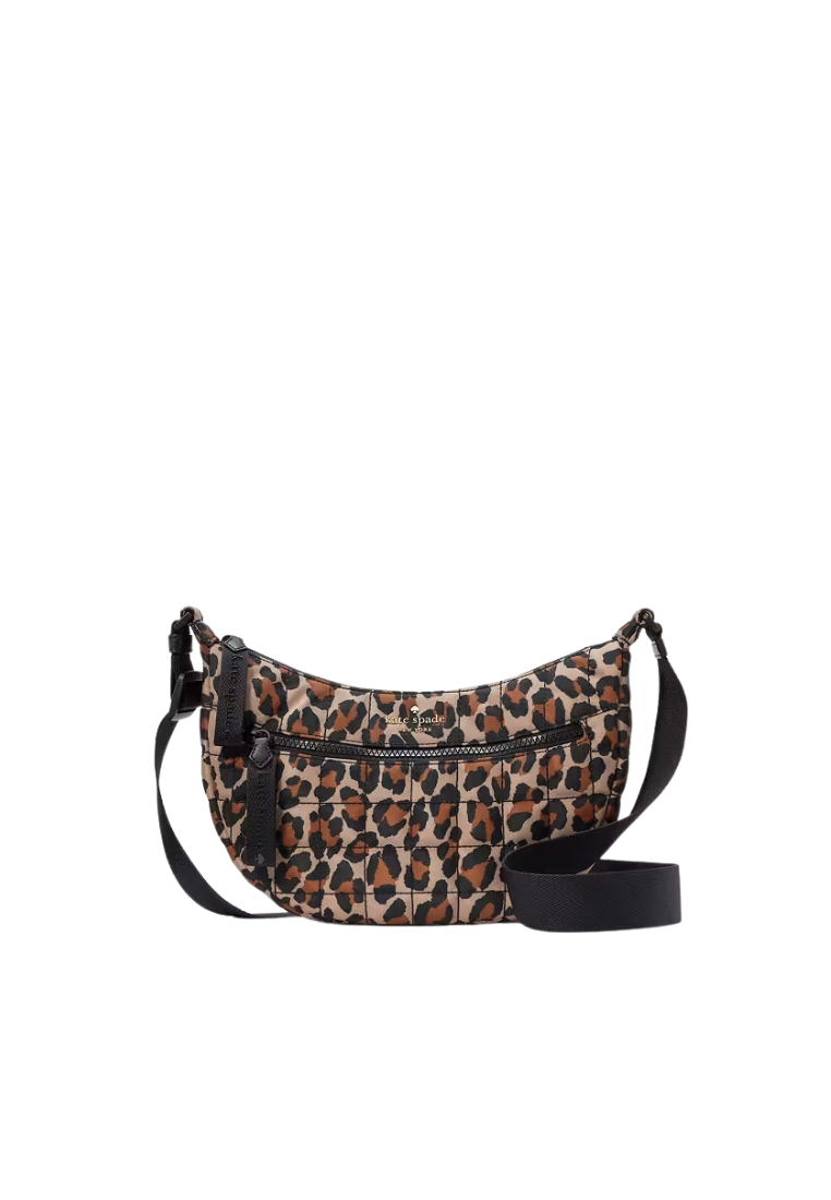 Kate Spade Camden Quilted Leopard Shoulder Bag In Brown Multi KH407