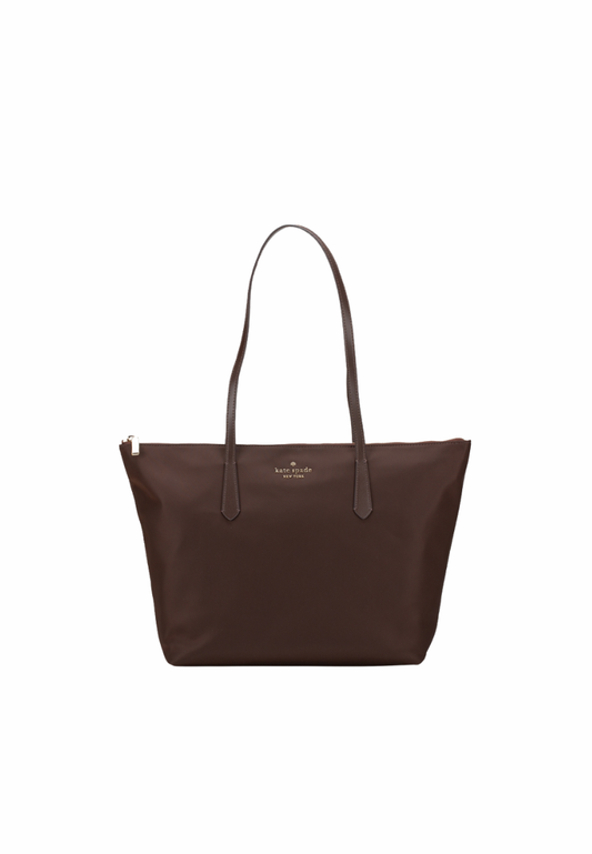 Kate Spade Kitt Nylon Tote Bag In Hot Fudge KC455