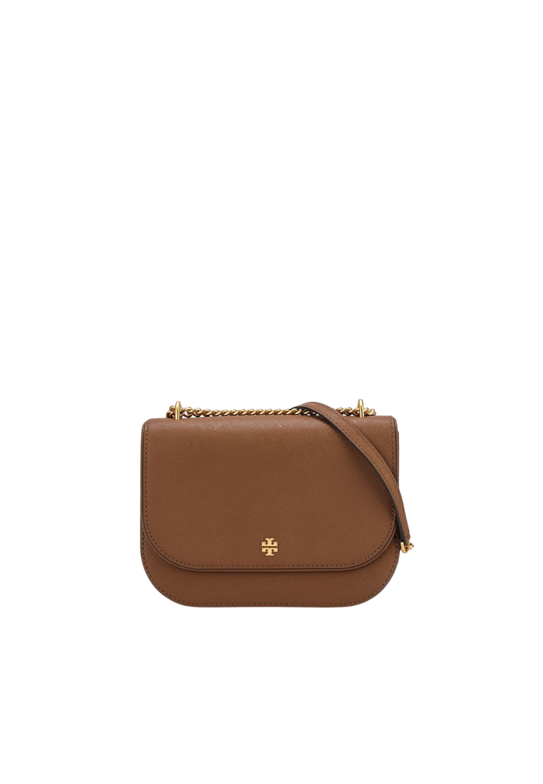 Tory Burch Emerson Flap Adjustable Shoulder Bag In Moose 147214