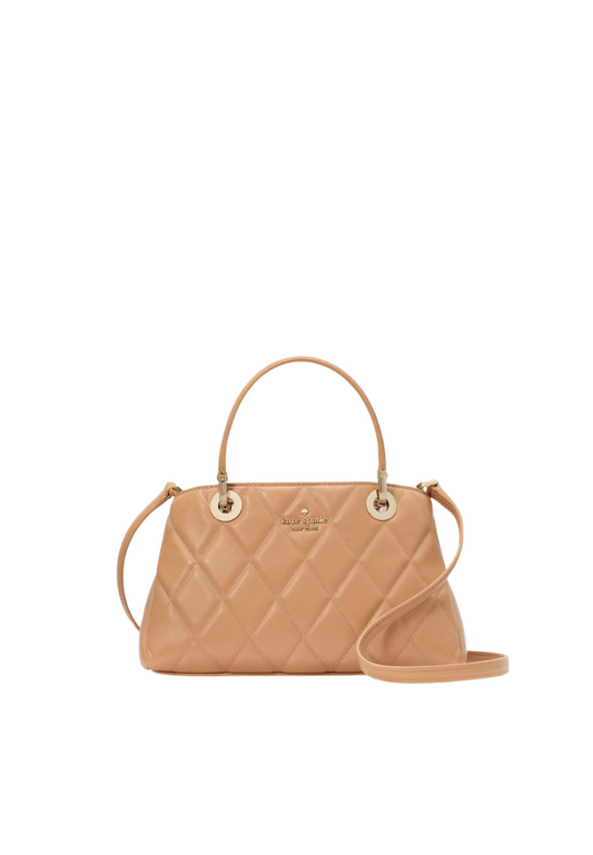 Kate Spade Carey Small Quilted Sullivan Satchel Bag In Tiramisu KI849