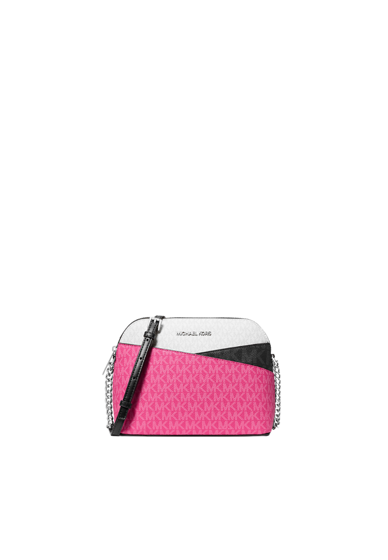 Michael Kors Jet Set Travel Color-Block Signature Logo Crossbody Bag In Hibiscus 35S5STVC6B