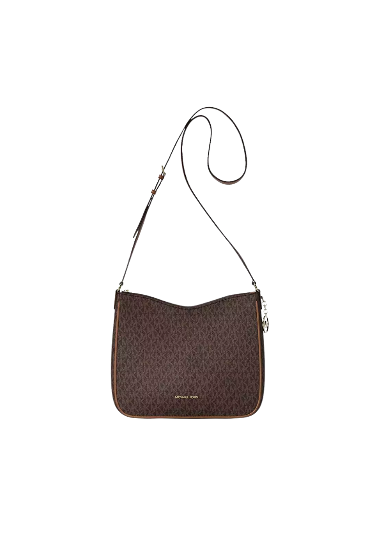 Michael Kors Nayla Medium Signature Logo Messenger Bag In Brown 35S6G5ZM2B