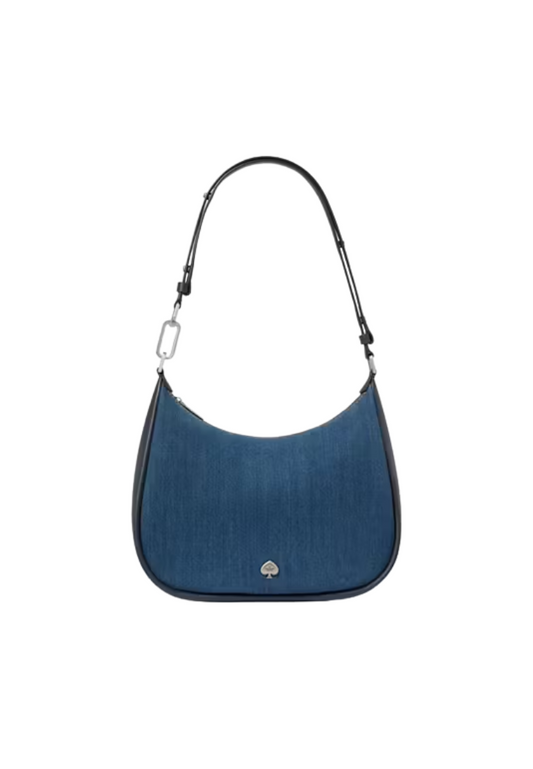 Kate Spade Kayla Large Denim Fabric Shoulder Bag In Blue Multi KK082