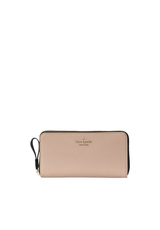 Kate Spade Chelsea Large Continental Wallet Nylon In Warm Beige KE607