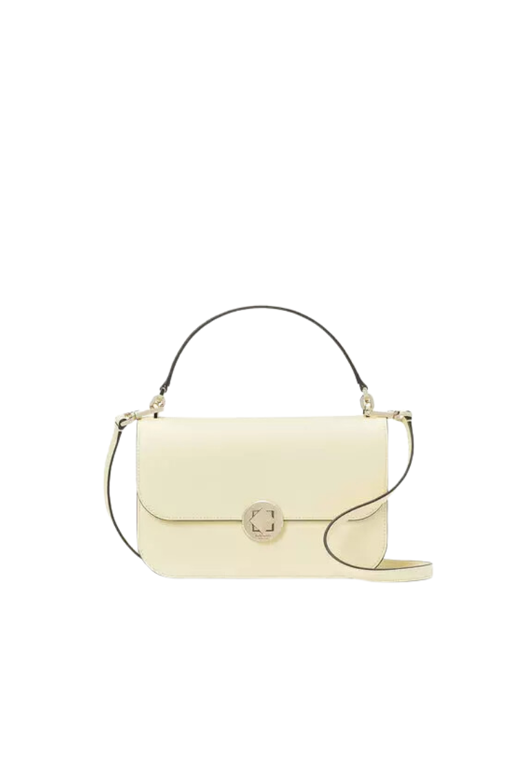 Kate Spade Audrey K7330 Top Handle Flap Crossbody Bag In Lemon Fond