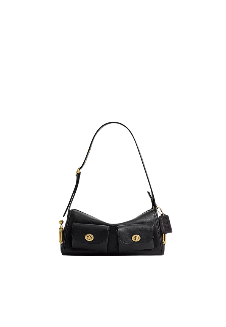 ( PREORDER ) Coach Turnlock Haversack 27 Shoulder Bag In Black CFR53
