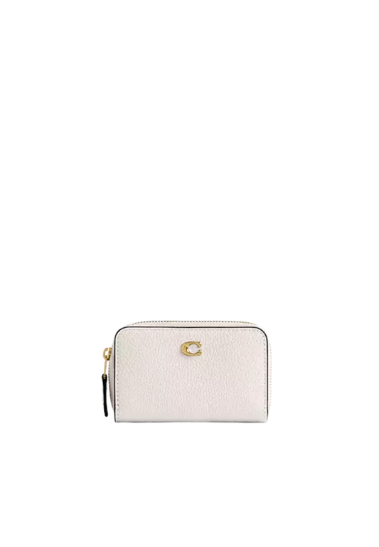 ( PREORDER ) Coach Essential Small Zip Around Card Case In Chalk CR551