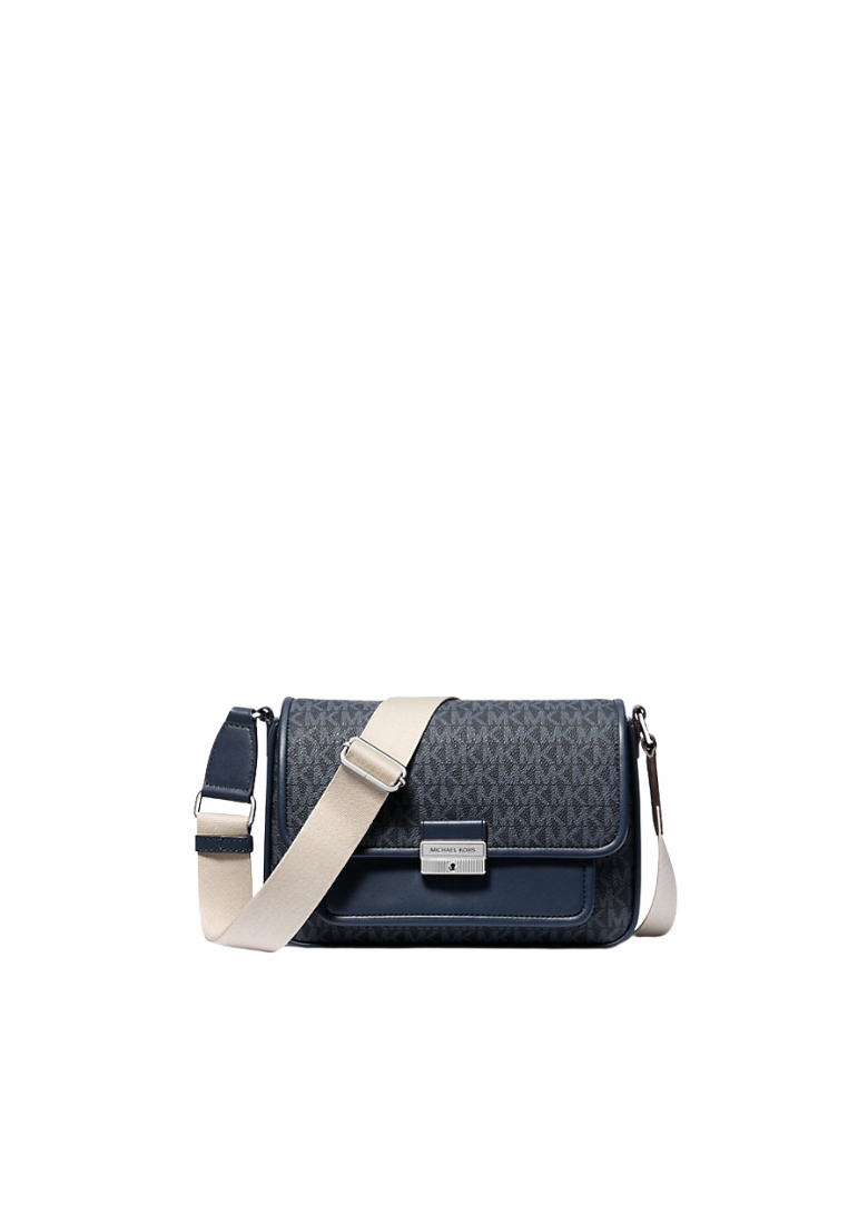 Michael Kors Bradshaw Medium Signature Logo Messenger Bag In Admiral Blue 35S5S2BM8B