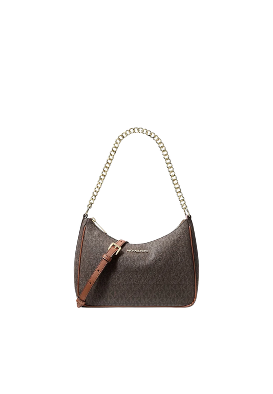 Michael Kors Jet Set Travel Large Signature Logo Convertible Crossbody Bag In Brown 35R6GTVC2B