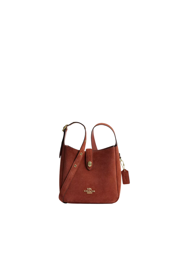 Coach Hadley Suede Mini Crossbody Bag In Clay CDB00