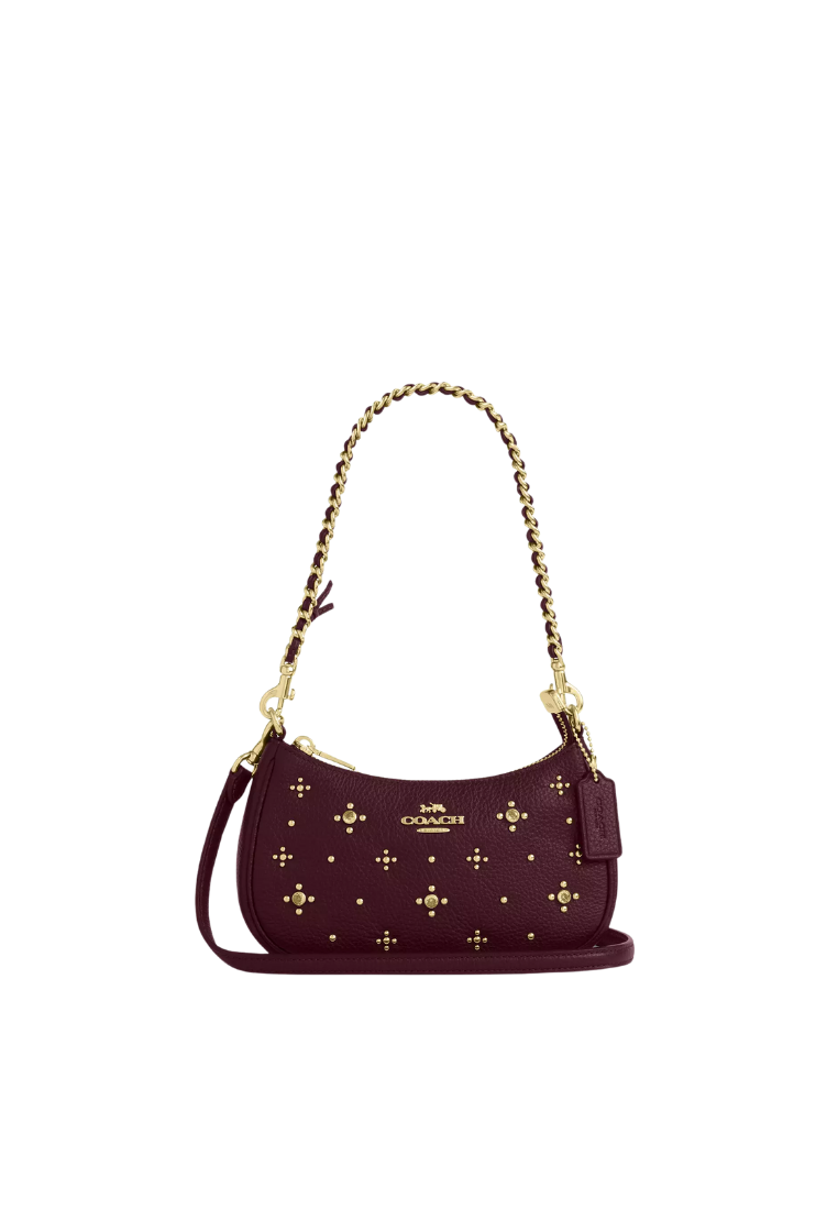 ( PREORDER ) Coach Teri Mini With Crystal Crossbody Bag In Novelty Gold CCE43