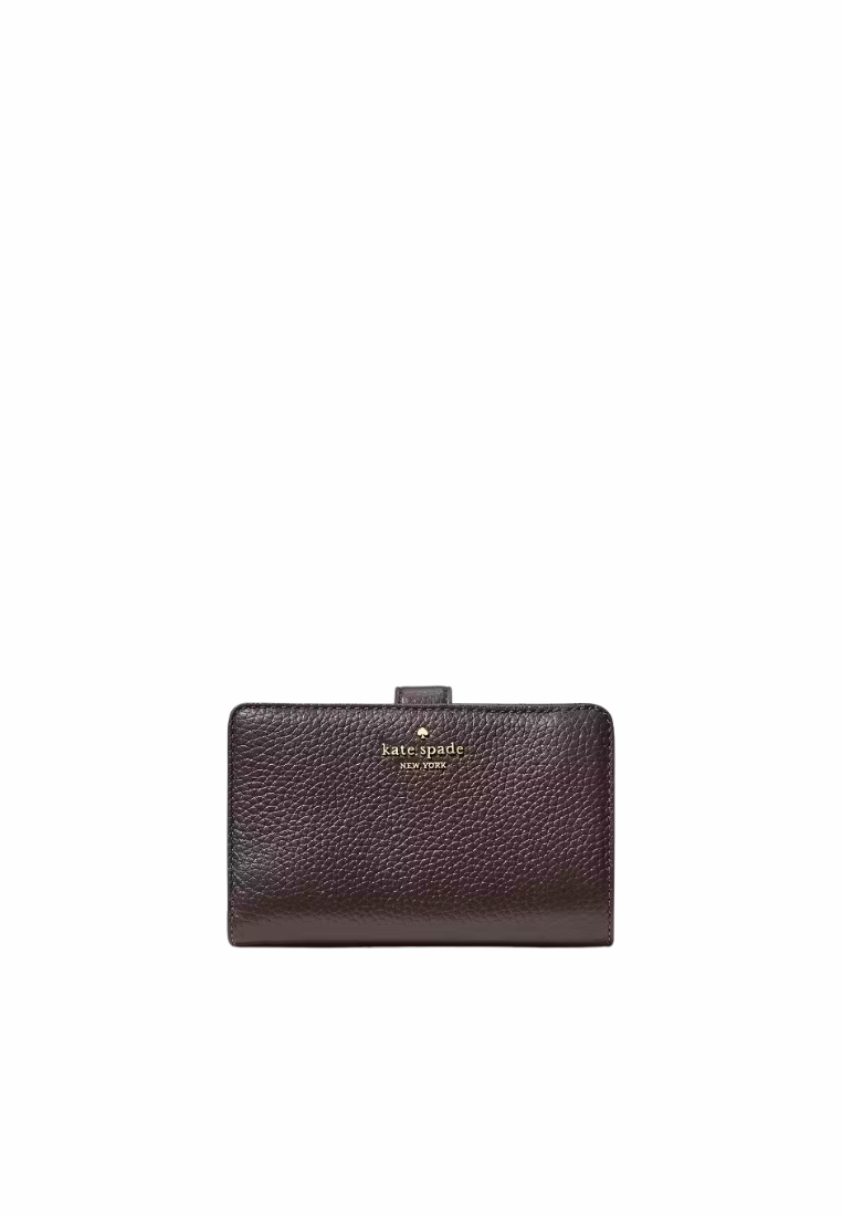 Kate Spade Lena Medium Compact Bifold Wallet In Hot Fudge KH787